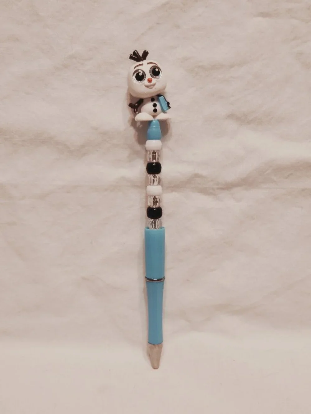 Disney Doorable- Book Olaf- Handmade Beaded Pen
